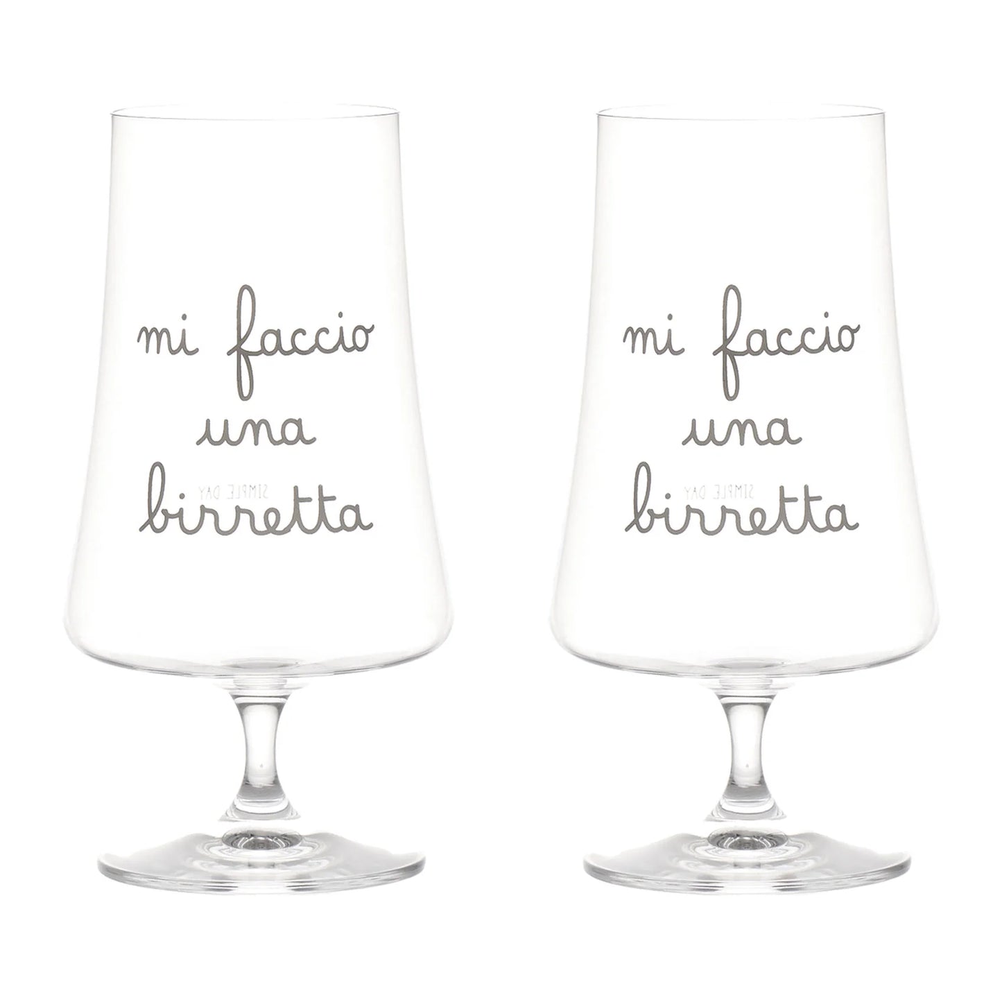 Set 2 Bicchieri birra Mi faccio una birretta