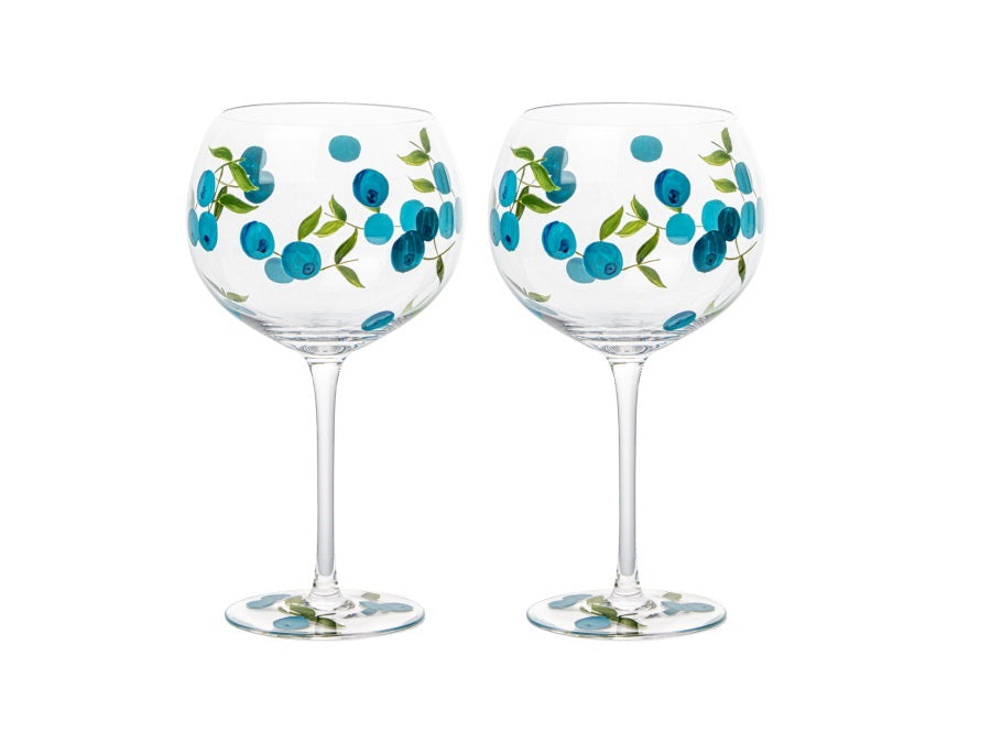 Set calici di frutta dipinti a mano