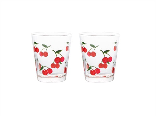 Set bicchieri di frutta dipinti a mano
