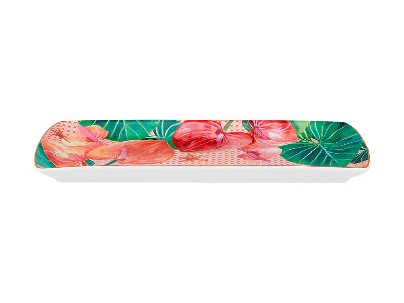 Vassoio rosa rettangolare Tropicana di Teas & C