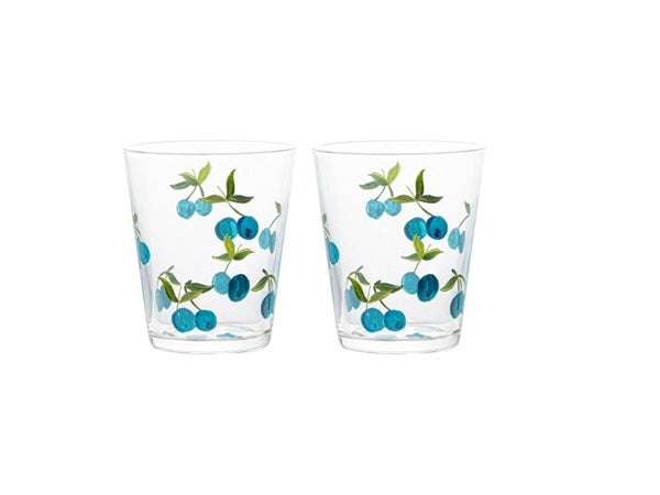 Set bicchieri di frutta dipinti a mano