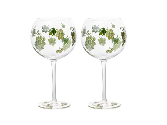 Set calici di frutta dipinti a mano