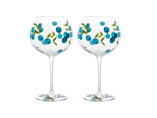 Set calici di frutta dipinti a mano