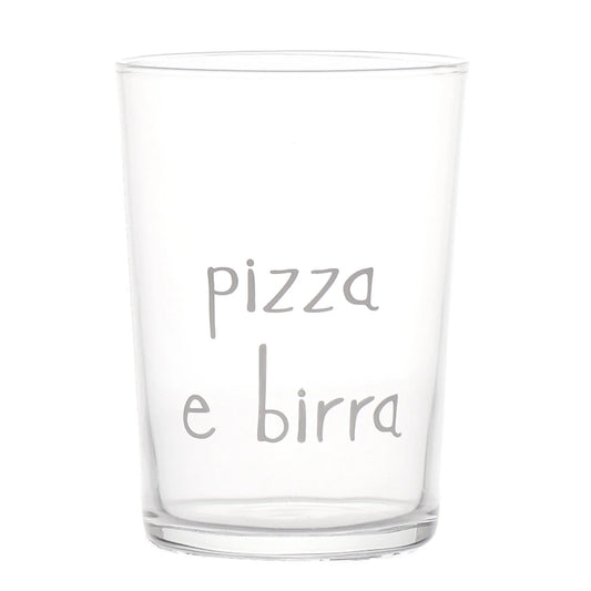 Set 6 Bicchieri birra decoro Pizza e Birra